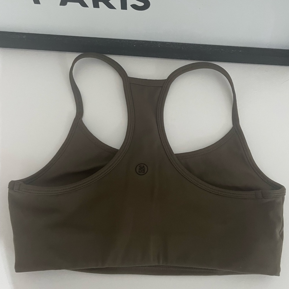 SAGE army green sports bra